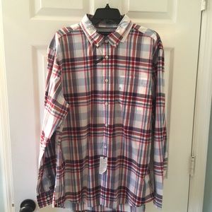 Tommy Hilfiger XL Plaid Long Sleeve Button Down